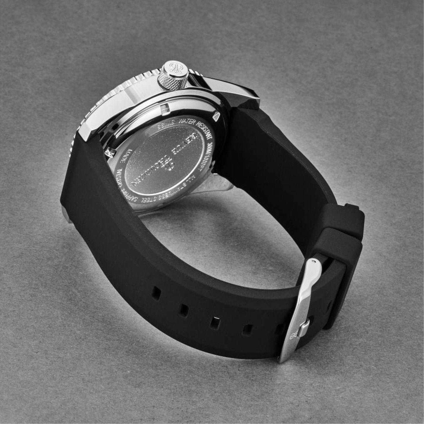 Revue Thommen 17030.2535 Men's 'Diver' Blue Dial Rubber Strap Swiss Automatic Watch
