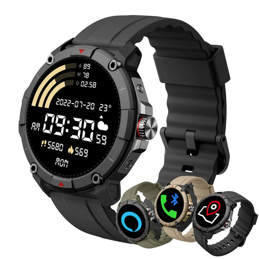 AiMoonsa Running Watch GPS Smart Watch That Record Your Pace Heart Rate and More Exercise Data100+ Sport ModesCustomized PlanWaterproofBluetooth CallingAlexa Built-inGPS Watch for Men & Women