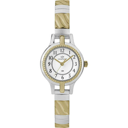 Viewpoint by Timex Women's Two-Tone/White 24mm Fashion Watch, Expansion Band