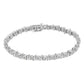 .925 Sterling Silver 1.0 Cttw Diamond S-Curve Link Miracle-Set Tennis Bracelet (I-J Color, I3 Clarity)