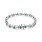 .925 Sterling Silver Lab-Grown Birthstone and 1/6 Cttw Round Diamond Tennis Bracelet (H-I Color, I1-I2 Clarity)