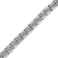 .925 Sterling Silver 2.0 Cttw Diamond 7" Round Miracle Plate Link Bracelet (I-J Color, I2-I3 Clarity)