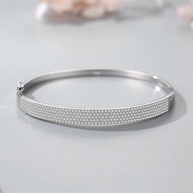 Women's Temperament Full Of Stars With Diamonds Sterling Silver Bracelet