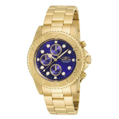 Invicta Pro Diver Chronograph Blue Dial Gold-plated Men's Watch 19157