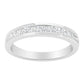 .925 Sterling Silver 1/2 Cttw Princess-Cut Diamond Channel-Set Half-Eternity Wedding or Anniversary Band Ring (H-I Color, I2 Clarity)