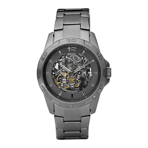 Men's Brennan Automatic Skeleton Gunmetal Watch ZR11853