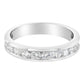 IGI Certified 1.0 Cttw Diamond 18K White Gold Channel-Set Half-Eternity Band Wedding Ring (E-F Color, I1-I2 Clarity)