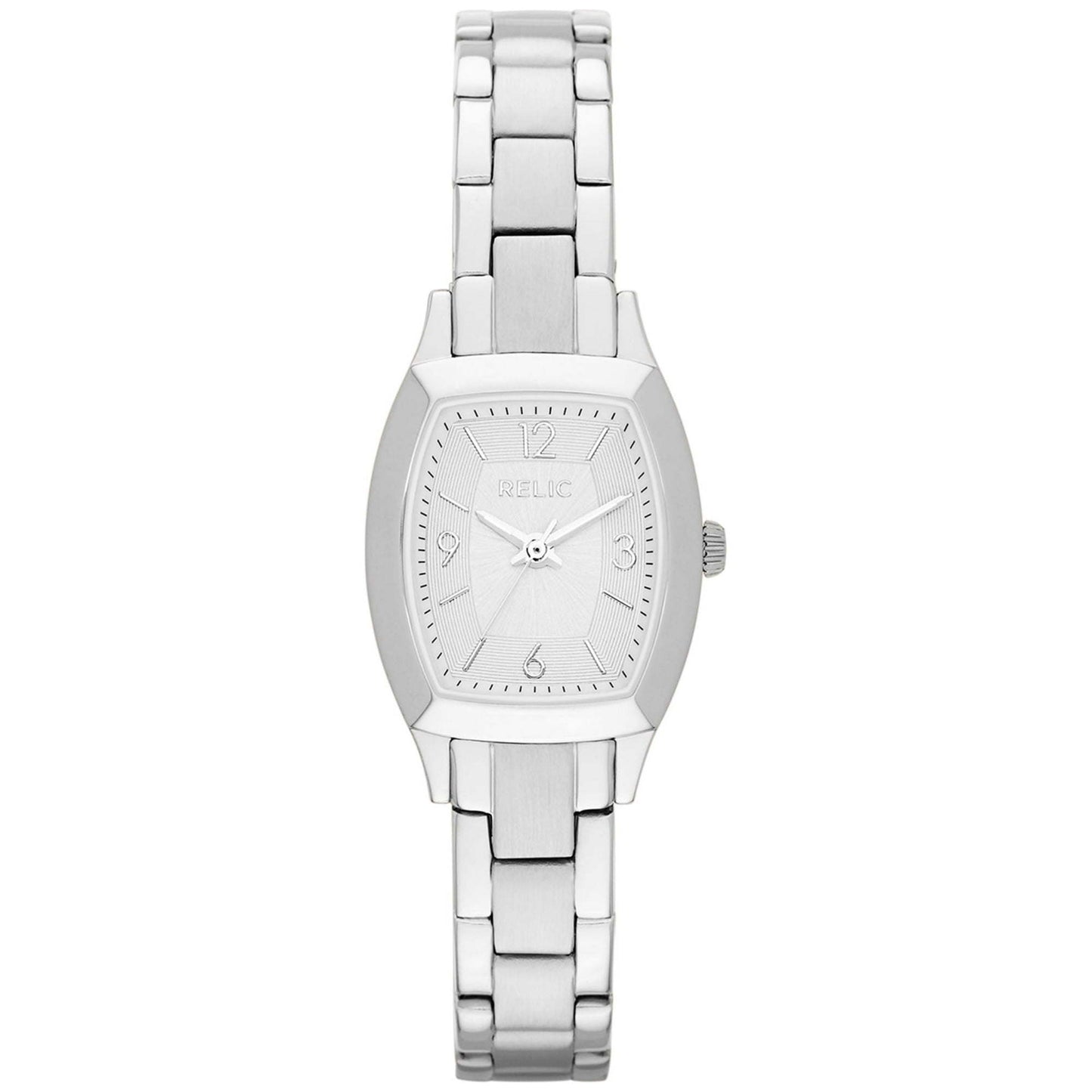 Relic By Fossil Women's Everly Stainless Steel Silver Watch with Matching Band