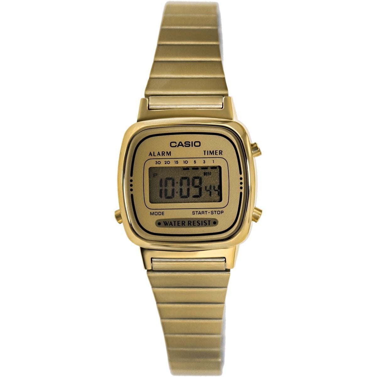 Casio Women's Gold Tone Stainless Steel Digital Watch Quartz Mineral Crystal LA-670WG-9D