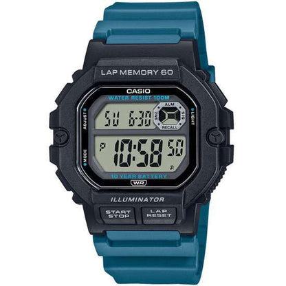 Casio Men's Heavy Duty Designed Sport Watch with 60-Lap Memory Green/Black - WS1400H-3AV