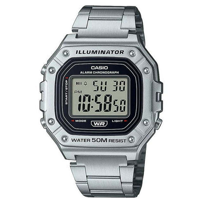 Casio Men's Classic Digital Quartz Resin/Stainless Steel Watch W218HD-1AV