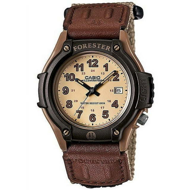 Casio Men's Forester Analog Sport Watch, Brown Nylon Strap FT500WC-5BVCF