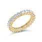 14K Yellow Gold 3.0 Cttw Shared Prong-Set Princess-cut Diamond Eternity Band Ring (H-I Color, SI1-SI2 Clarity)