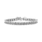 .925 Sterling Silver 2.0 Cttw Diamond 7" Round Miracle Plate Link Bracelet (I-J Color, I2-I3 Clarity)