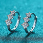 Sterling Silver Moissanite Huggie Earrings