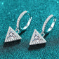 Moissanite Triangle Drop Earrings