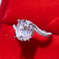 3 Carat Moissanite Side Stone Ring