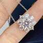 1 Carat Moissanite Floral Pendant Necklace