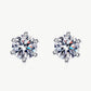 Inlaid Moissanite Stud Earrings