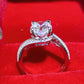 3 Carat Moissanite Side Stone Ring