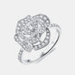 3.4 Carat Moissanite Flower Shape Ring