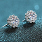Moissanite Floral-Shaped Stud Earrings