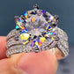 Baeful 3 Carat Moissanite Three-Layer Ring