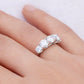 1 Carat Moissanite 925 Sterling Silver Half-Eternity Ring