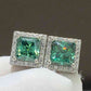 2 Carat Moissanite Square Stud Earrings