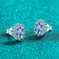 1 Carat Moissanite 925 Sterling Silver Stud Earrings