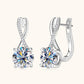 4 Carat Moissanite 925 Sterling Silver Earrings