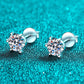 Inlaid Moissanite Stud Earrings