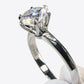 Baeful 925 Sterling Silver 3 Carat Moissanite 6-Prong Ring