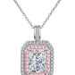 1 Carat Moissanite Geometric Pendant Chain Necklace