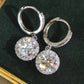 2 Carat Moissanite Round Drop Earrings