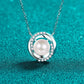 Moissanite Pearl Rhodium-Plated Necklace