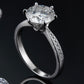 3 Carat Moissanite Side Stone Ring