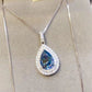 2 Carat Moissanite Teardrop Pendant Necklace