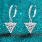 Moissanite Triangle Drop Earrings