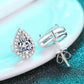 Moissanite Teardrop Stud Earrings