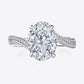 3 Carat Moissanite Side Stone Ring