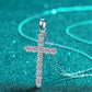 Baeful 925 Sterling Silver Cross Moissanite Necklace