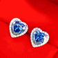 4 Carat Moissanite Heart-Shaped Stud Earrings