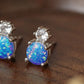 4-Prong Opal Stud Earrings