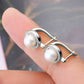 Moissanite Pearl 925 Sterling Silver Earrings