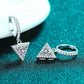 Moissanite Triangle Drop Earrings