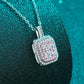 1 Carat Moissanite Geometric Pendant Chain Necklace