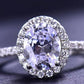 2 Carat Moissanite Platinum-Plated Ring