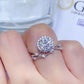 1 Carat Moissanite Platinum-Plated Ring