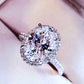 2 Carat Moissanite Platinum-Plated Ring